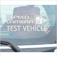 Speed Camera Test Vehicle-Car Window Sticker-Fun,Self Adhesive Vinyl Sign for Truck,Van,Vehicle 